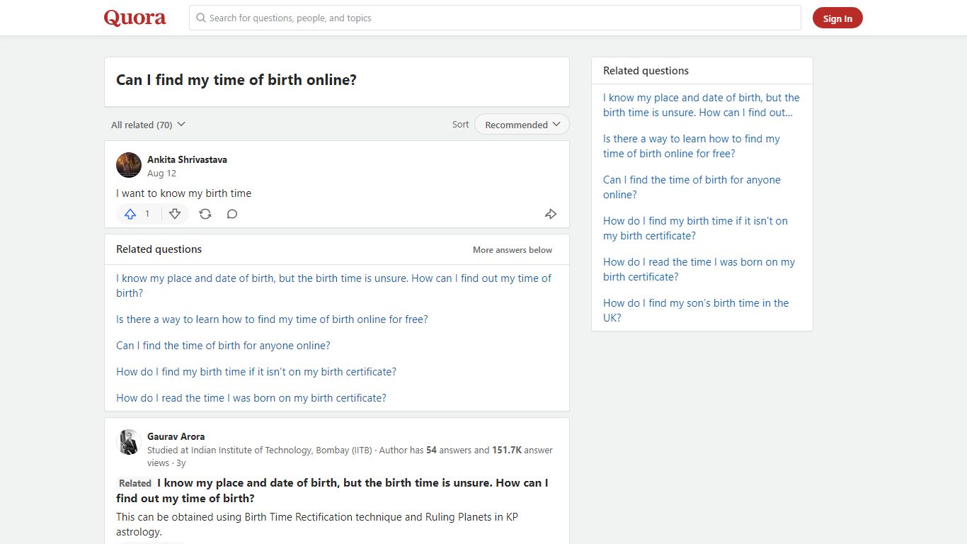 Can I find my time of birth online? - Quora